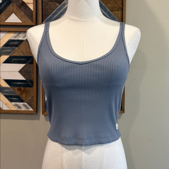 Vuori Blue Ribbed Tank Top - Picture 1 of 7